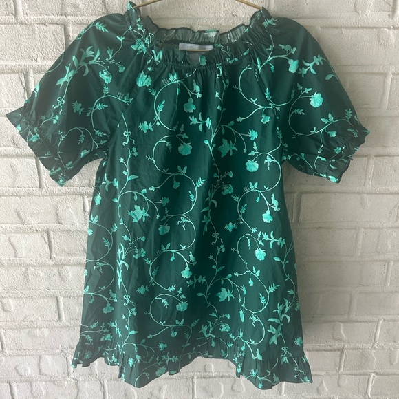Hill House The Katherine Nap Dress in Emerald Space Floral XS - Picture 1 of 4